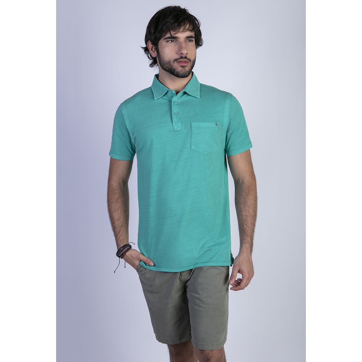 FEROUCH - Polera Polo Lavada Orlando Verde Ferouch