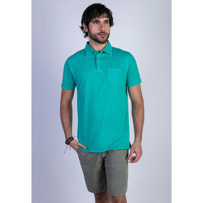 FEROUCH - Polera Polo Lavada Orlando Verde Ferouch