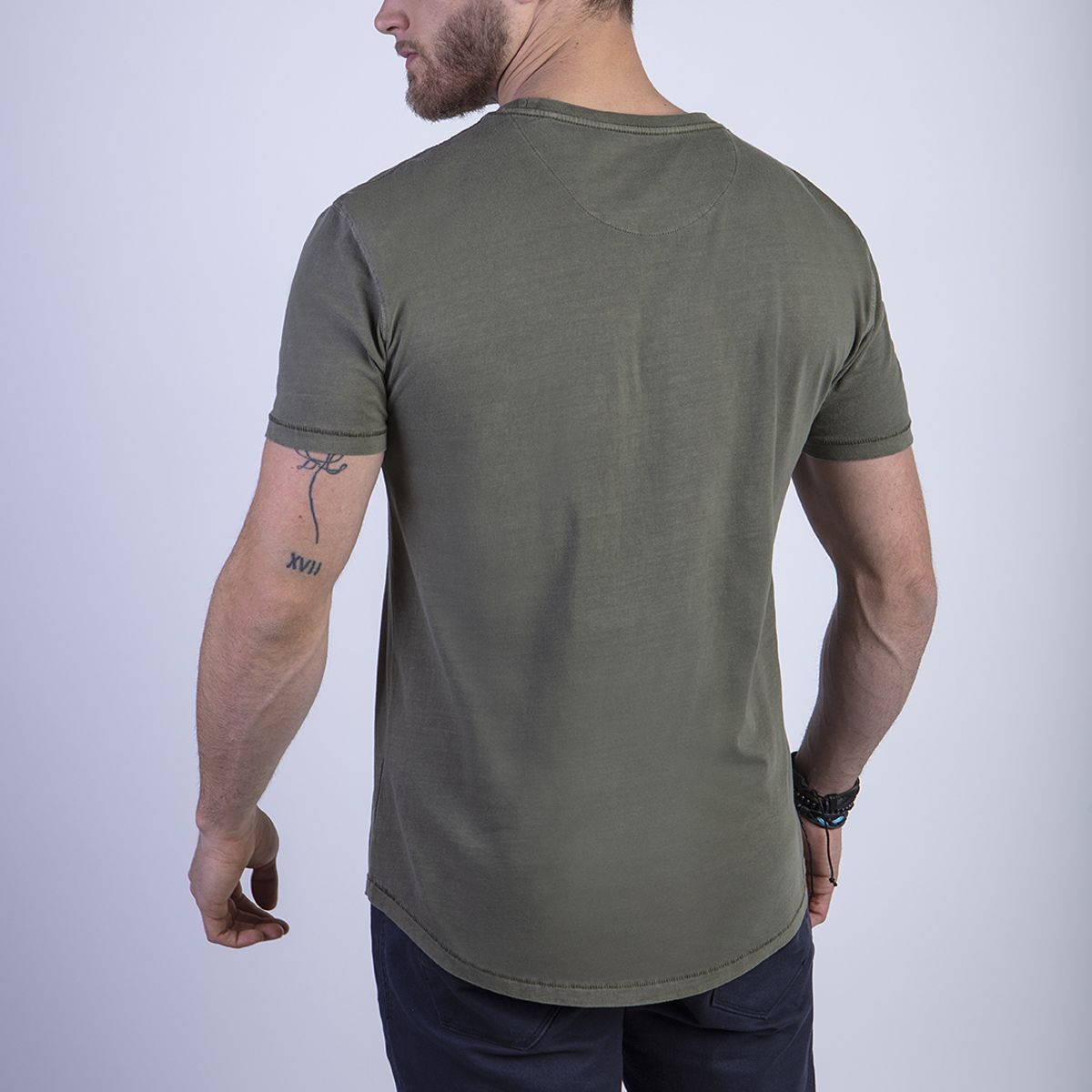 FEROUCH - Polera Cuello Redondo Lavada Chicago Verde Ferouch