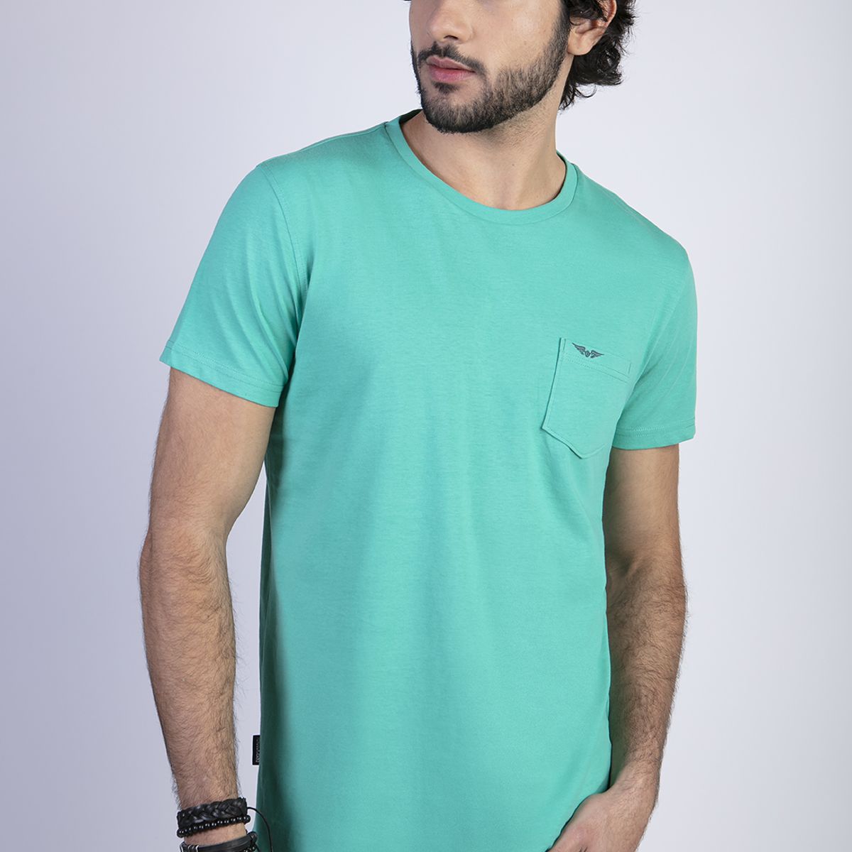 FEROUCH - Polera Basica Bolsillo Houston Verde Ferouch