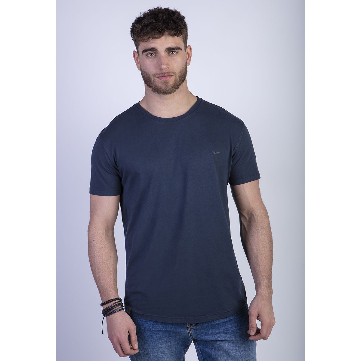 FEROUCH - Polera Cuello Redondo Lavada Chicago Azul Ferouch