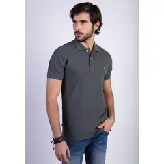 FEROUCH - Polera Polo Basica Gris