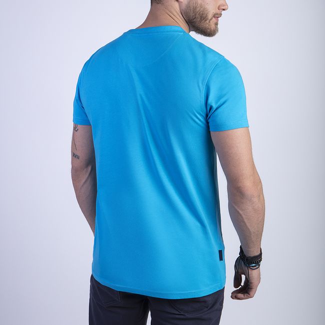 FEROUCH - Polera Basica Bolsillo Houston Azul Ferouch