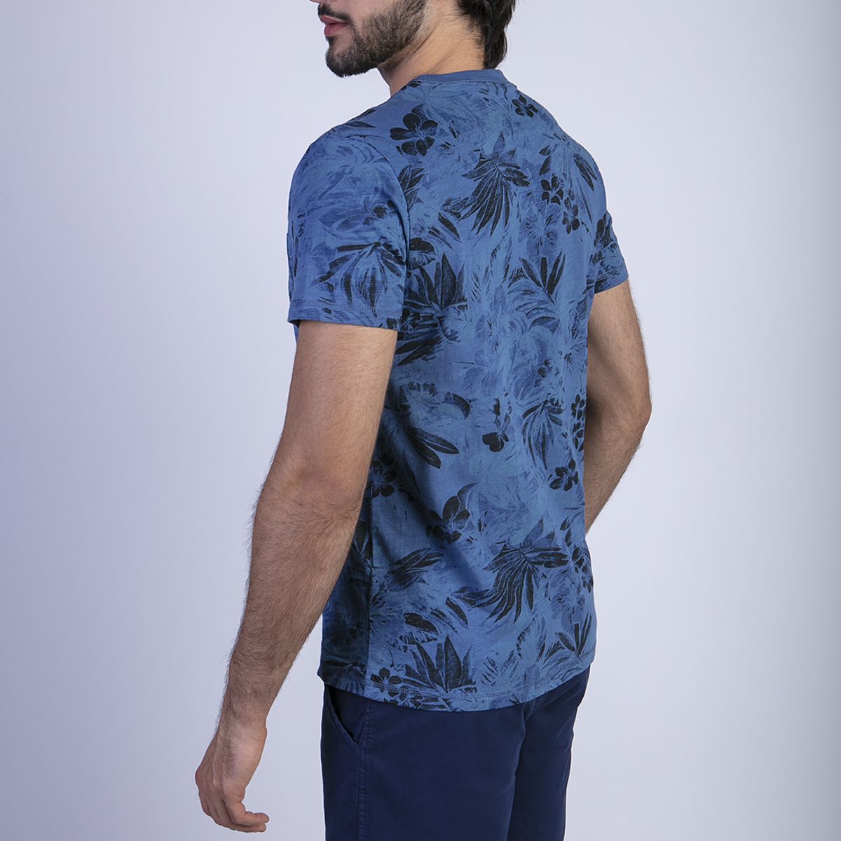 FEROUCH - Polera Florida Azul Ferouch