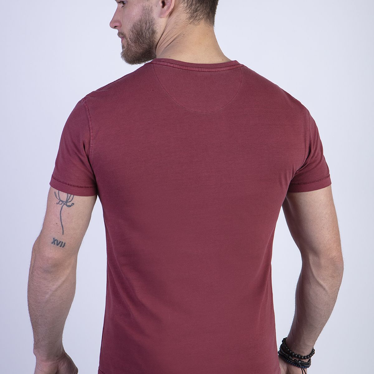 FEROUCH - Polera Cuello Redondo Lavada Chicago Rojo Ferouch