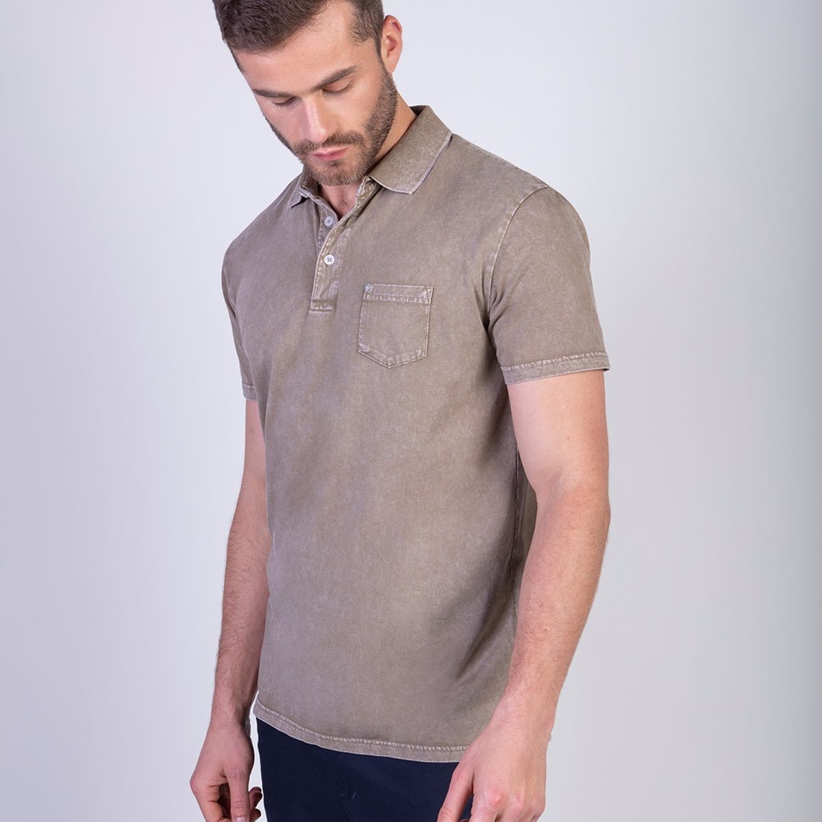 NEW MAN - Polera Madrid Beige New Man