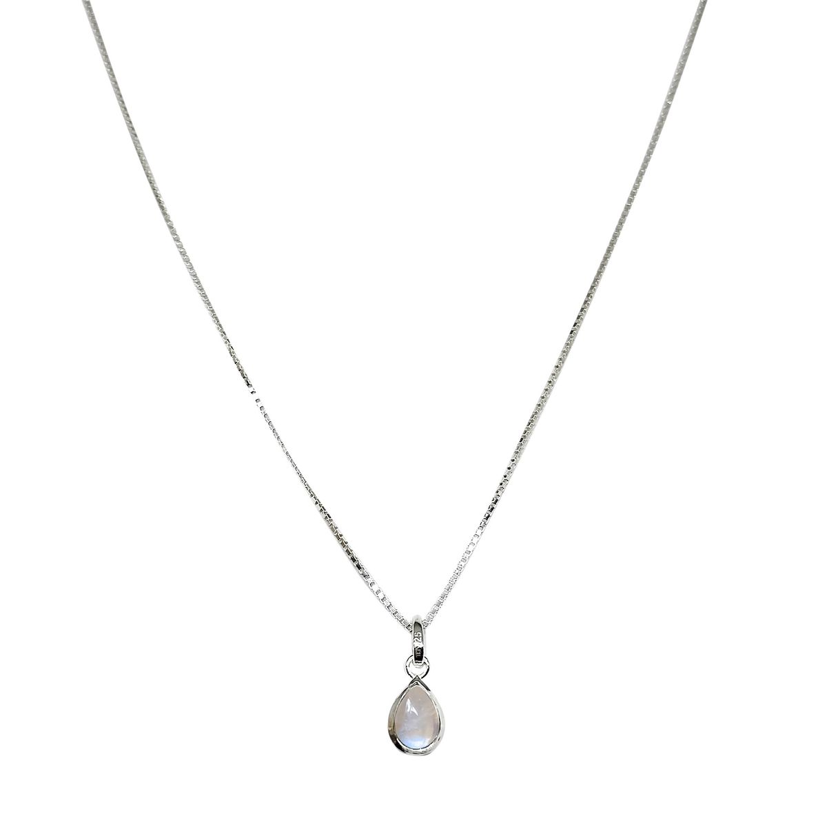 COGGIOLA - Collar Meena Gota Piedra Luna Plata Fina 925