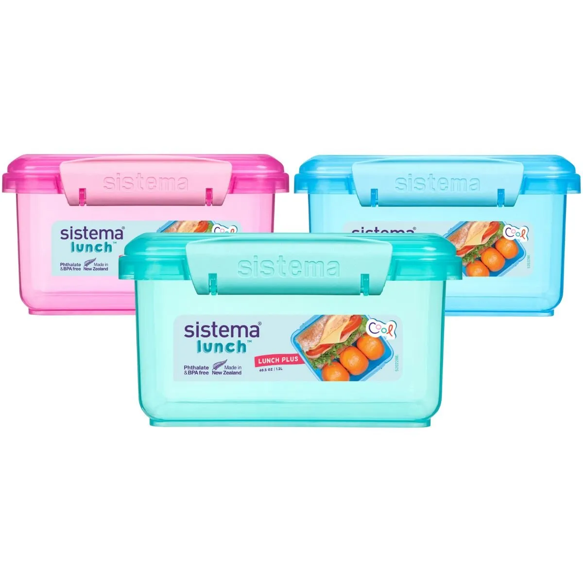 SISTEMA - Pack 4 Tapers Almuerzo Sistema Colores Surtidos 1.2 Litros