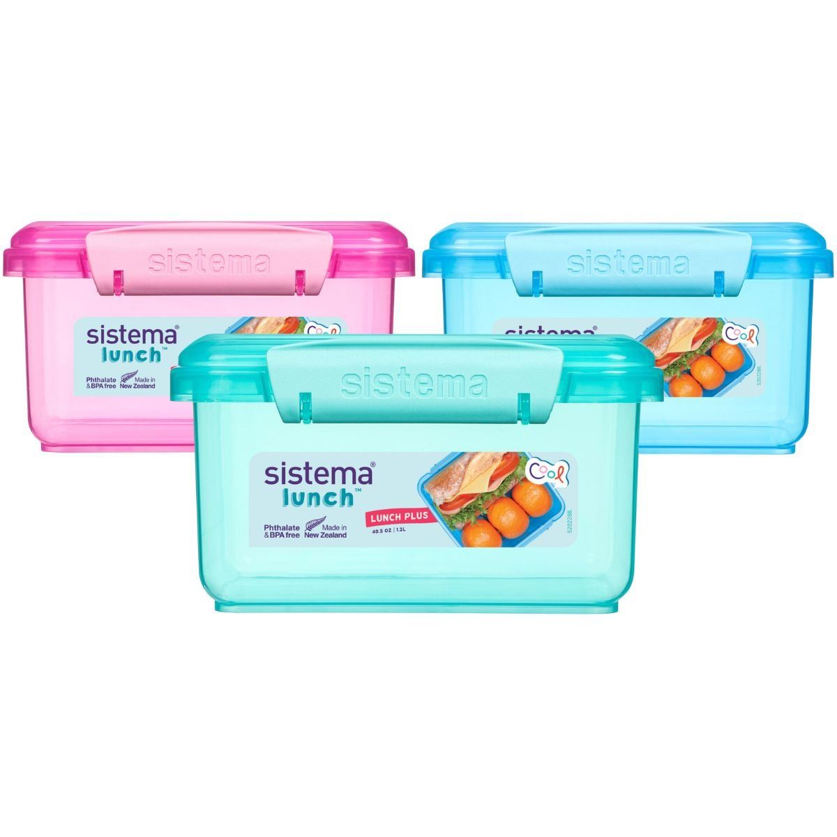 SISTEMA - Pack 4 Tapers Almuerzo Sistema Colores Surtidos 1.2 Litros