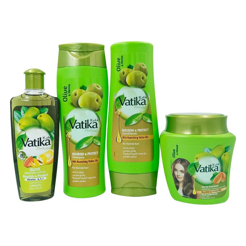 VATIKA NATURALS - Set Tratamiento Capilar Hidratacion Profunda Vatika - Turquesa