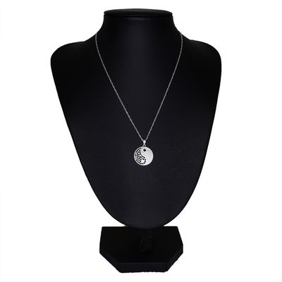 Imagen 2 del producto Collar + Colgante Yin Yang Plata Fina Ley 925 Circones