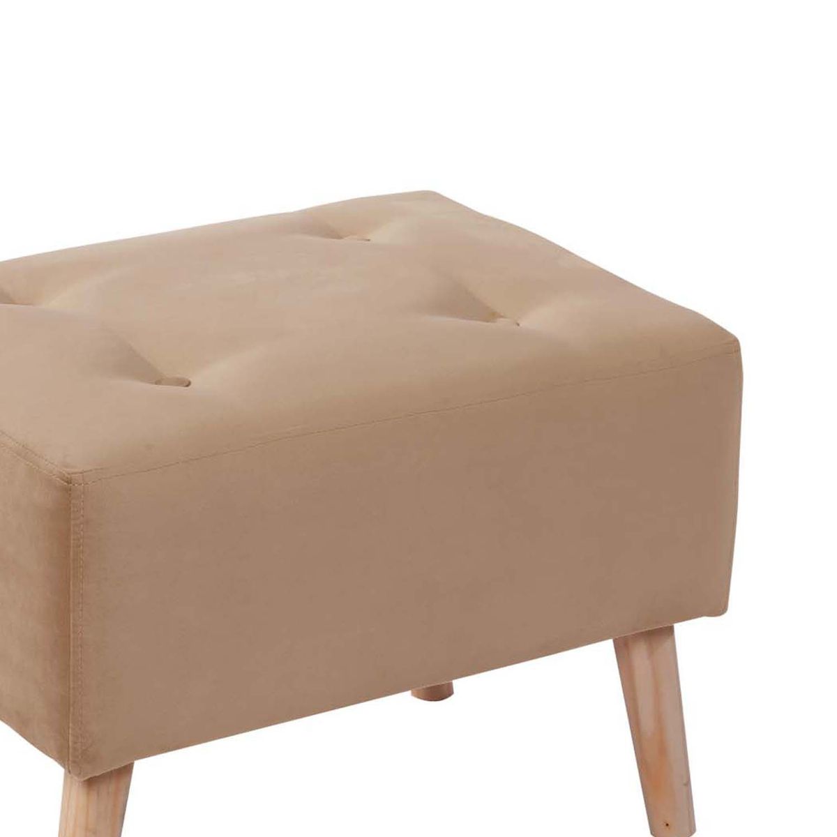 LATAM HOME - Pouf Niza Tela Velvet Beige