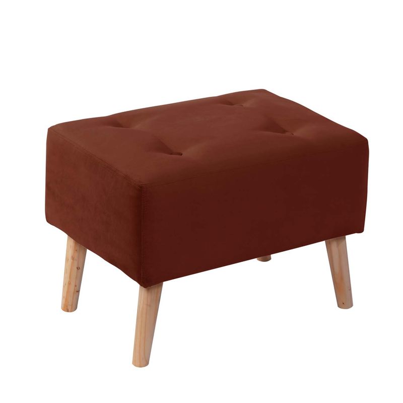 LATAM HOME - POUF NIZA  TELA VELVET CHOCOLATE