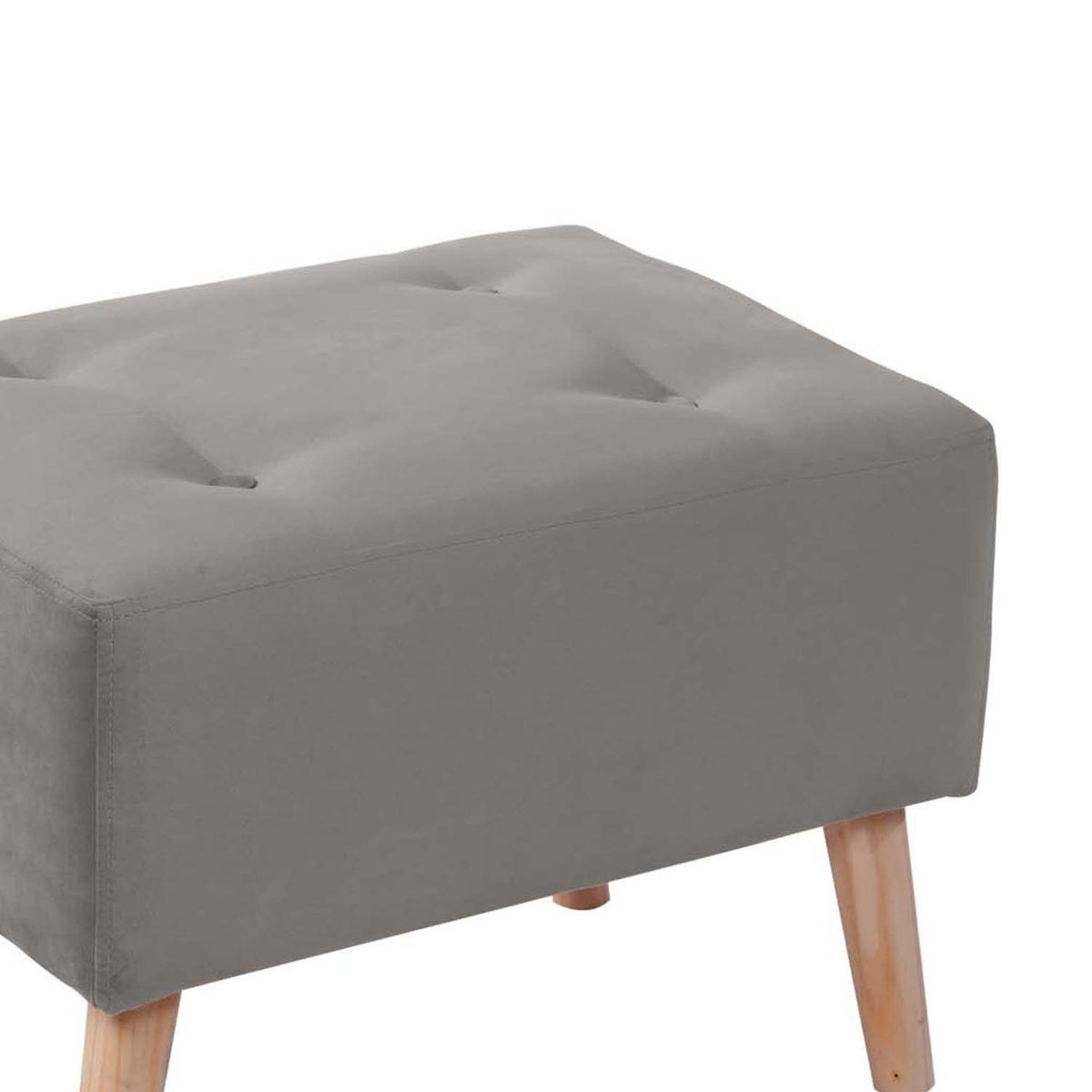 LATAM HOME - Pouf Niza Tela Velvet Gris