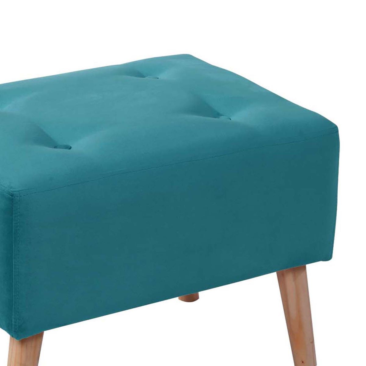 LATAM HOME - Pouf Niza Tela Velvet Turquesa