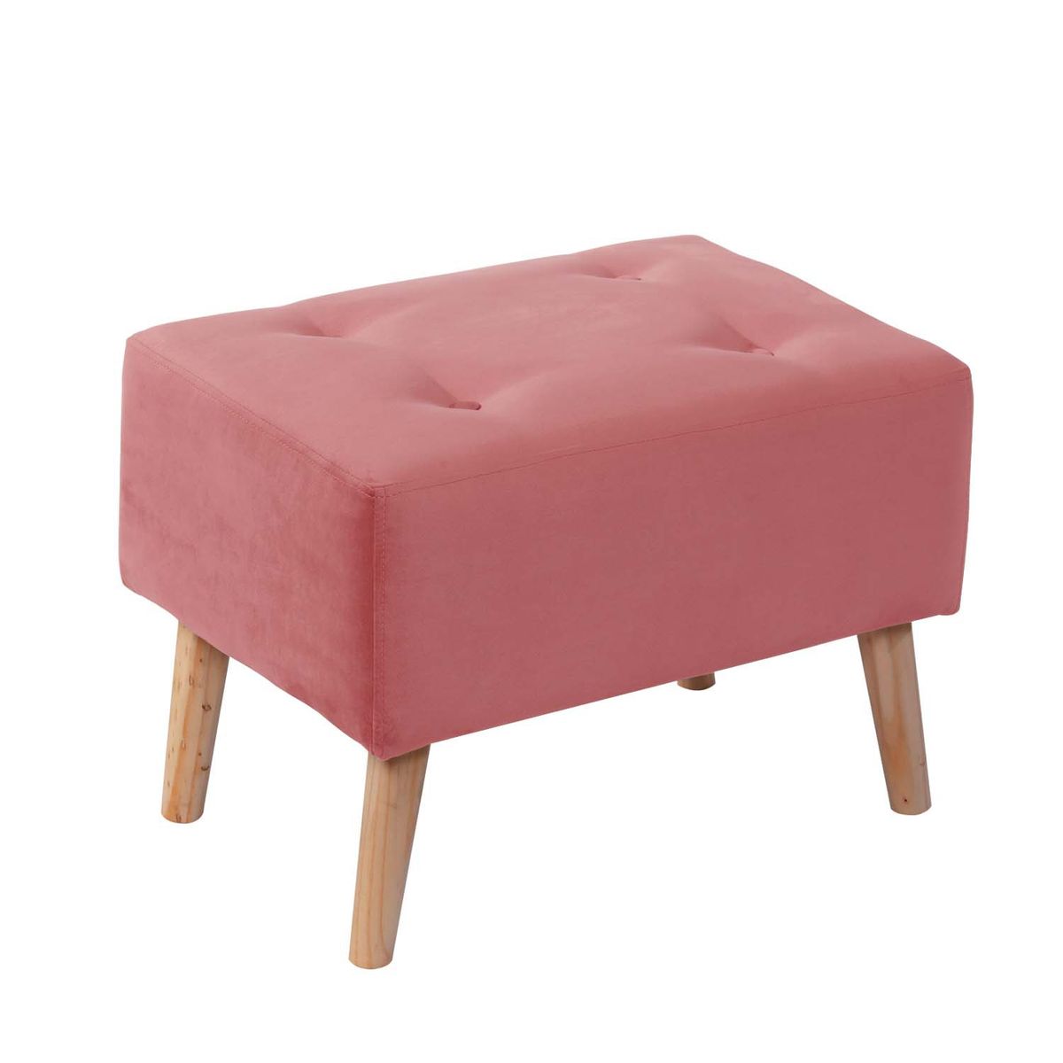 LATAM HOME - Pouf Niza Tela Velvet Palo Rosa