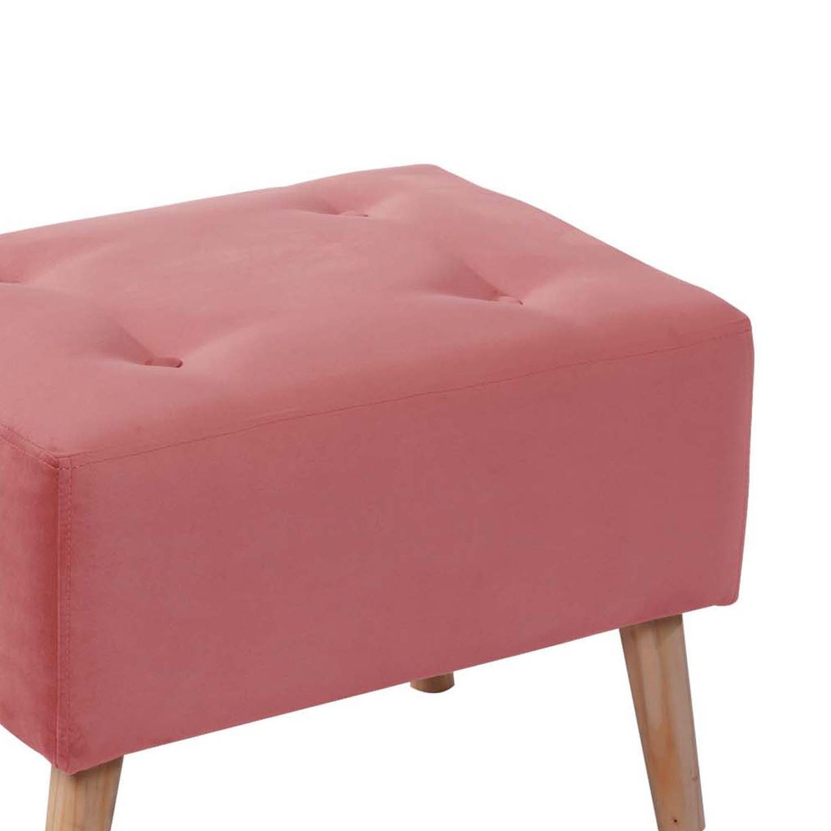 LATAM HOME - Pouf Niza Tela Velvet Palo Rosa