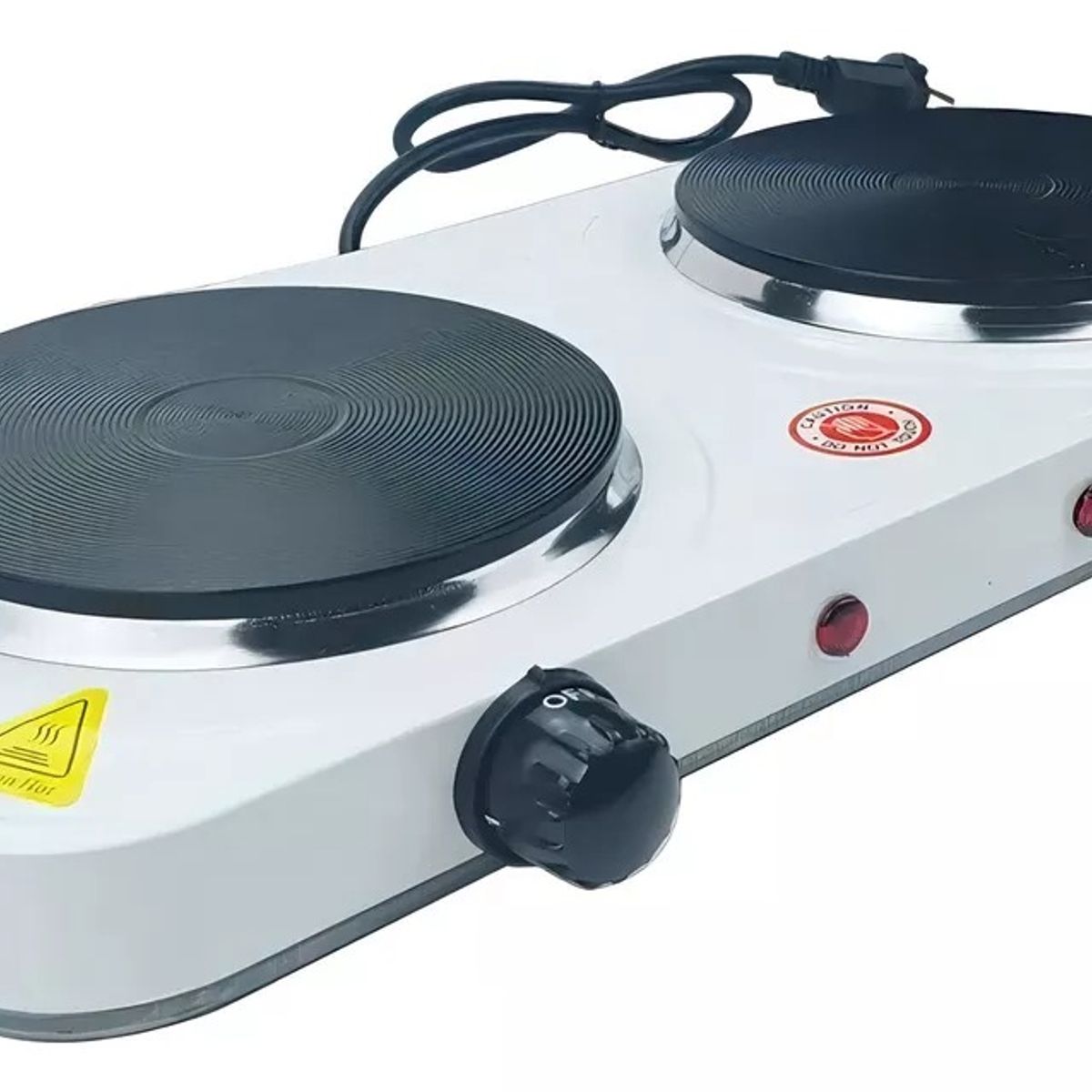 GENERICO - Cocina Eléctrica Encimera Doble Plato 2000 Watts