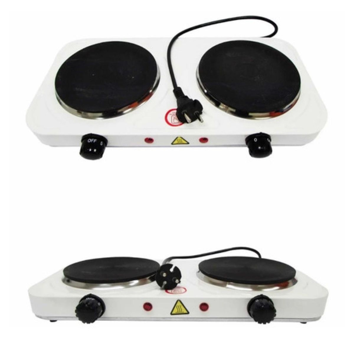 GENERICO - Cocina Eléctrica Encimera Doble Plato 2000 Watts