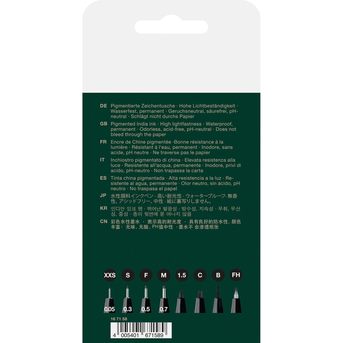 FABER-CASTELL - Rotuladores Pitt Artist Faber-Castell x8 uds. Negro