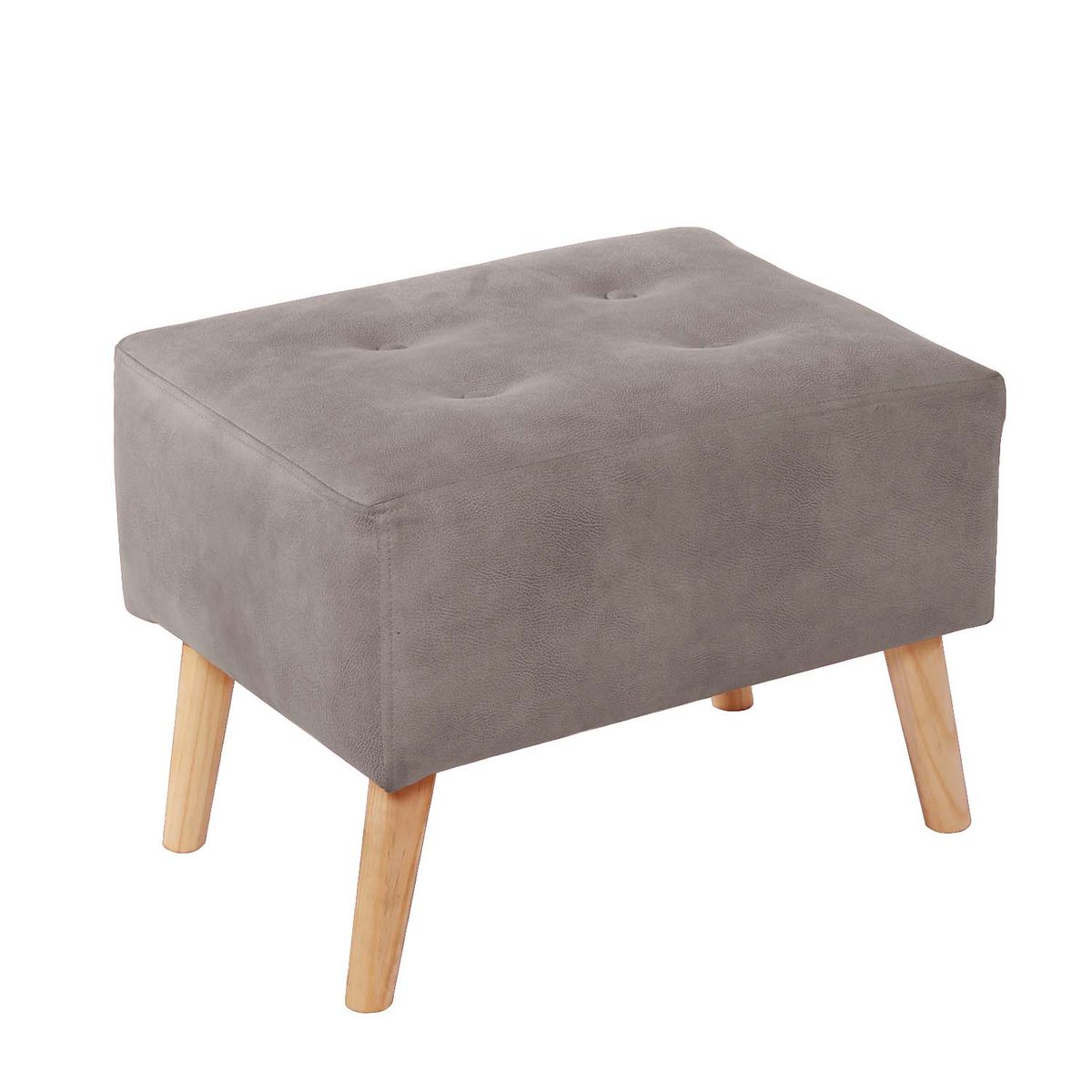 LATAM HOME - Pouf Niza Cuero Kentucky Gris