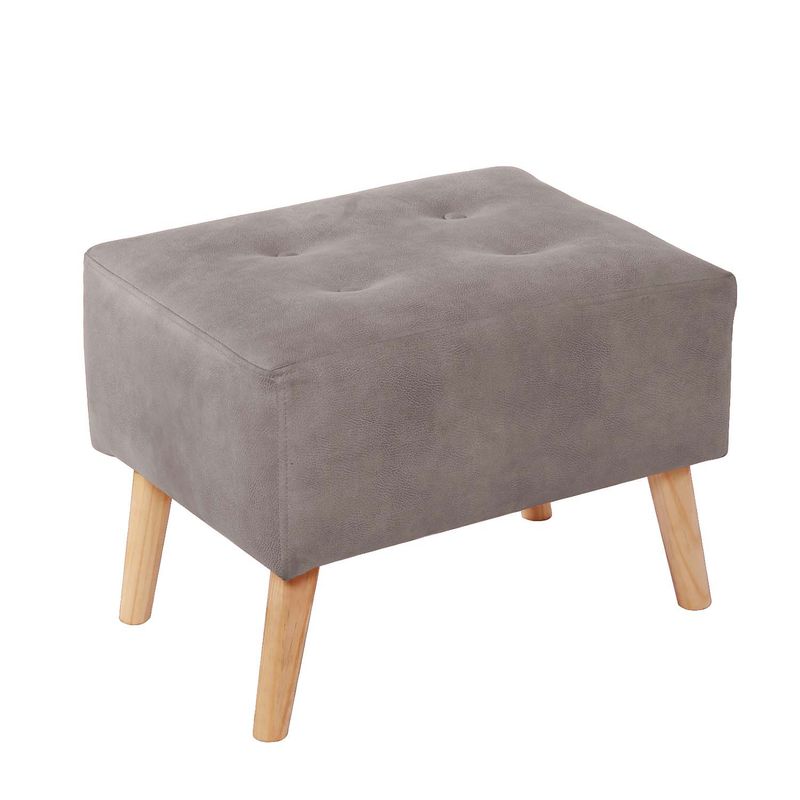 LATAM HOME - POUF NIZA  CUERO KENTUCKY GRIS