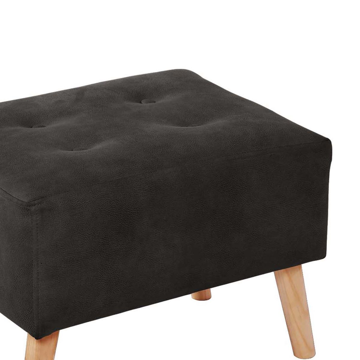 LATAM HOME - Pouf Niza Cuero Kentucky Negro