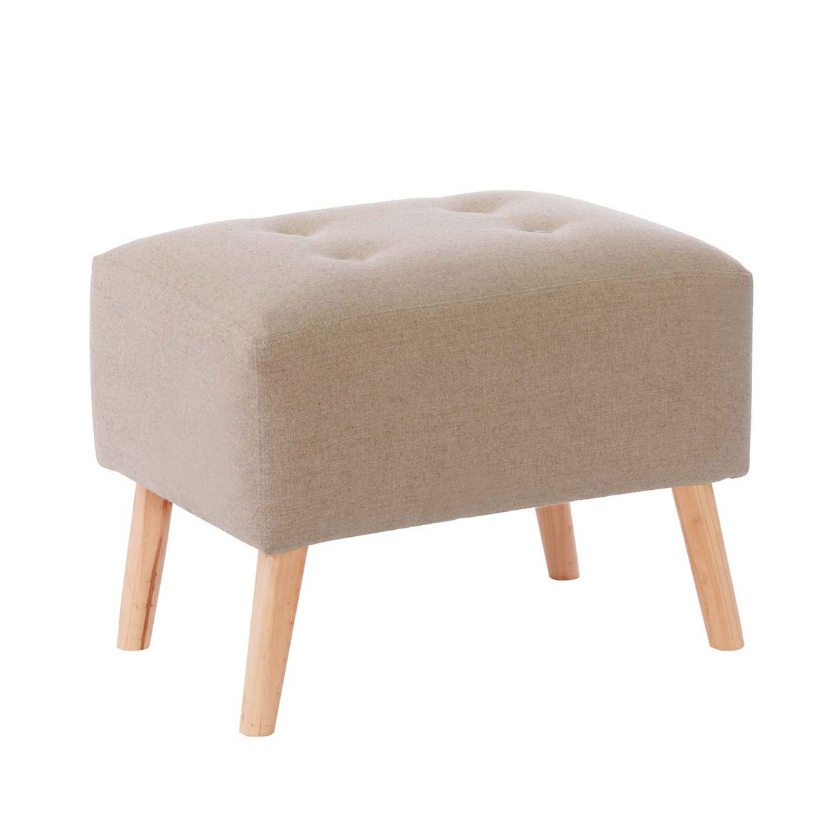 LATAM HOME - Puff Latam Home Niza Lino Natural, 60x45x45 cm