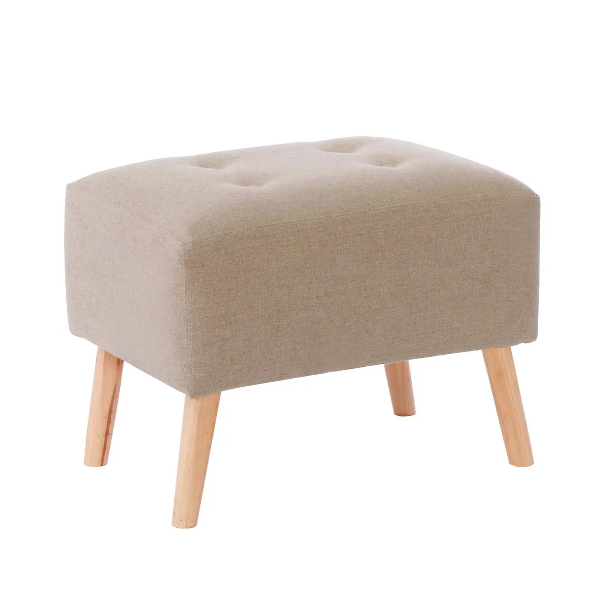 LATAM HOME - Puff Latam Home Niza Lino Natural, 60x45x45 cm