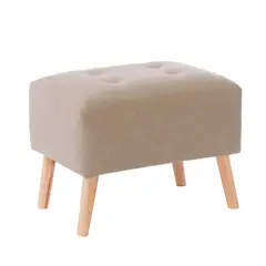 LATAM HOME - Puff Niza Lino Natural, 60x45x45 cm