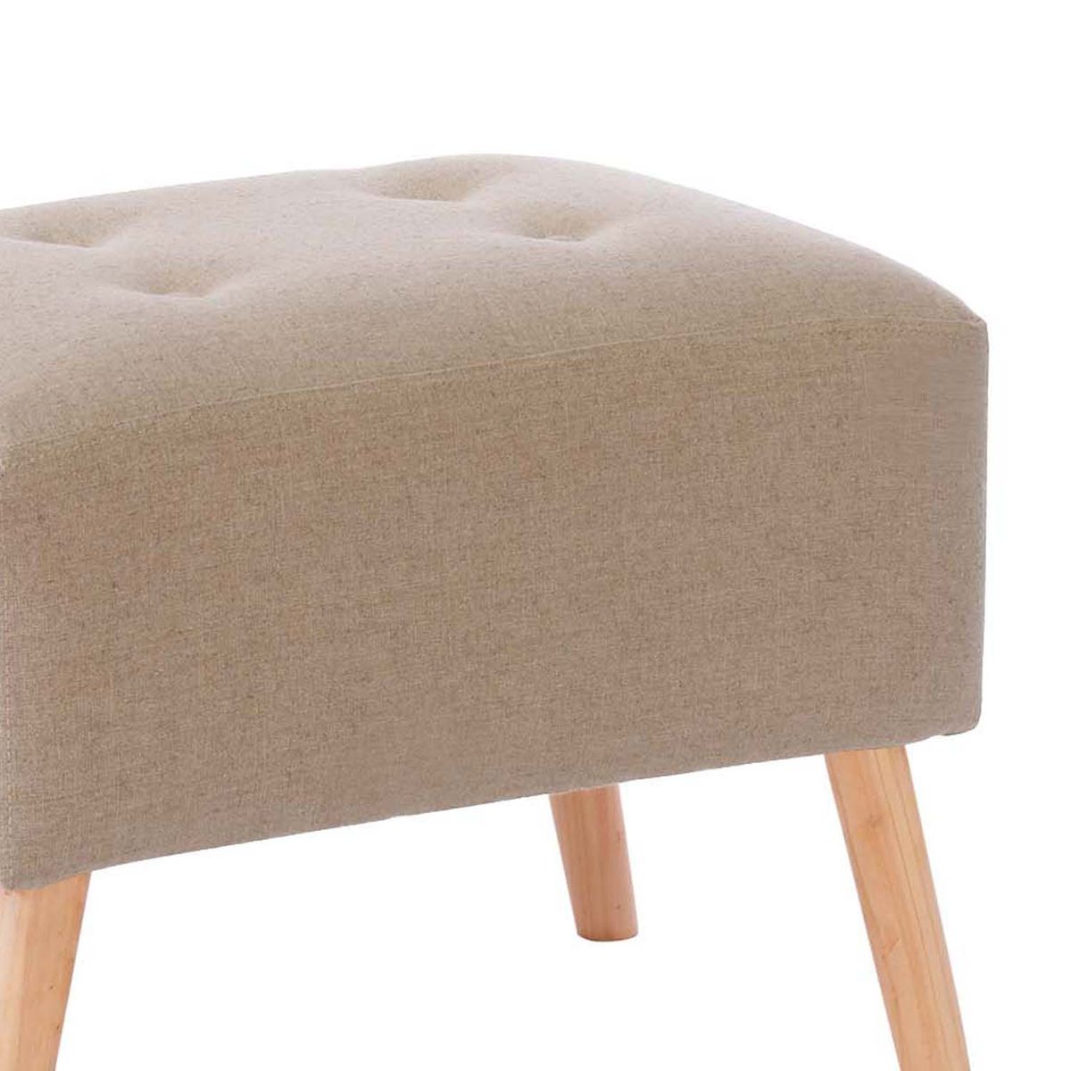 LATAM HOME - Puff Latam Home Niza Lino Natural, 60x45x45 cm