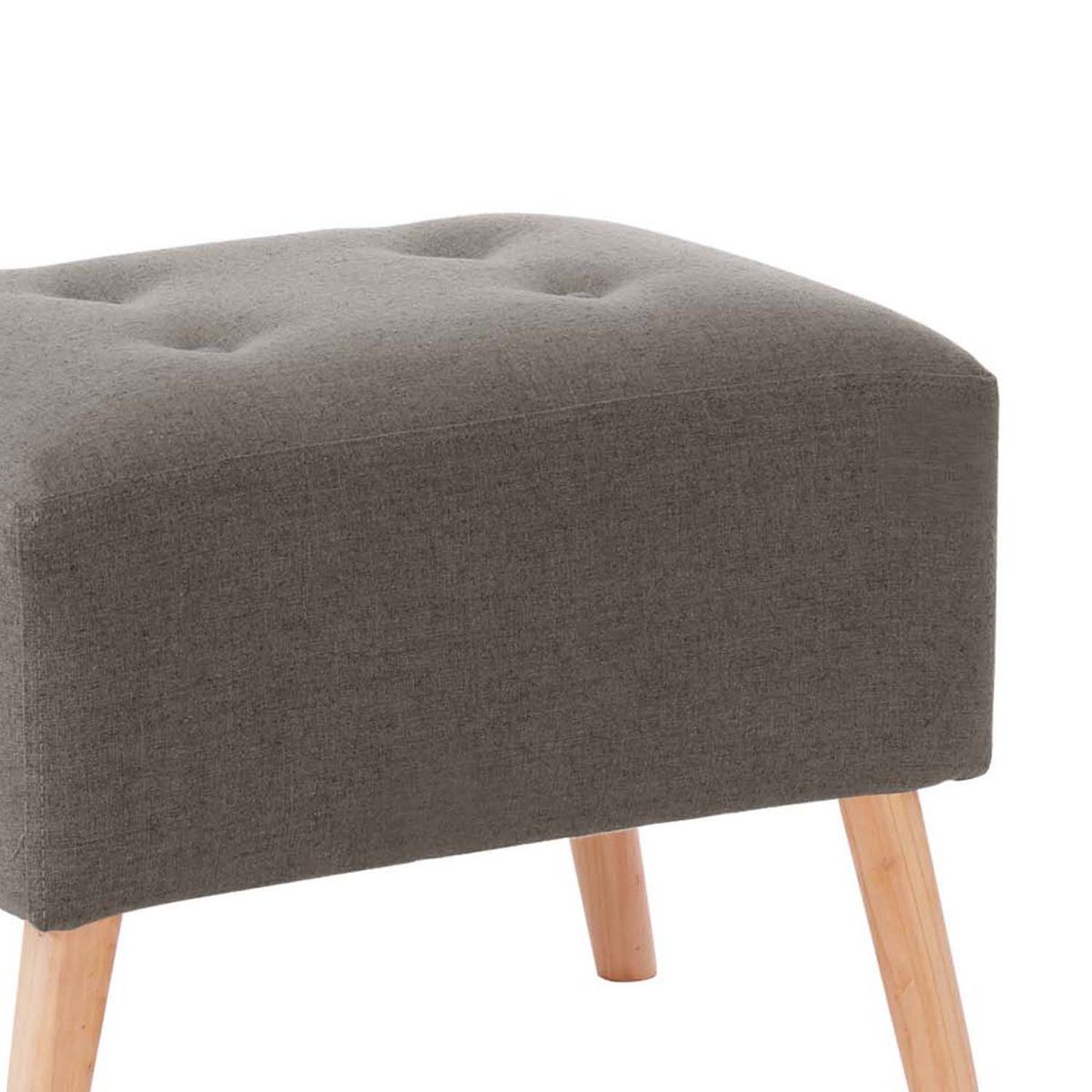 LATAM HOME - Pouf Niza Lino Gris Oscuro