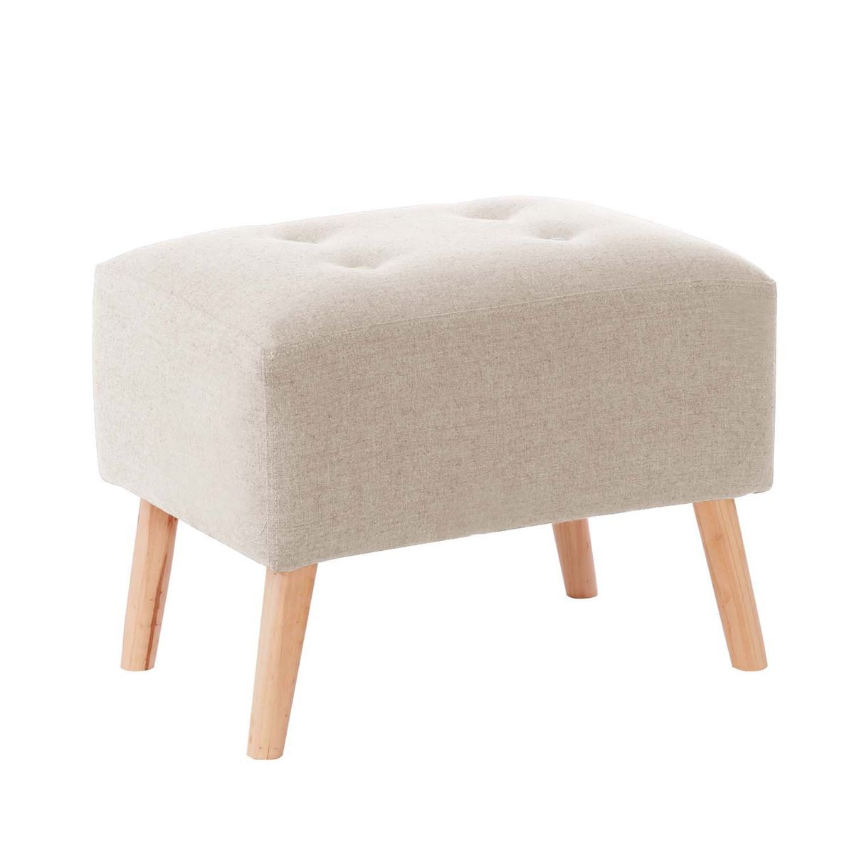 LATAM HOME - Pouf Niza Lino Blanco
