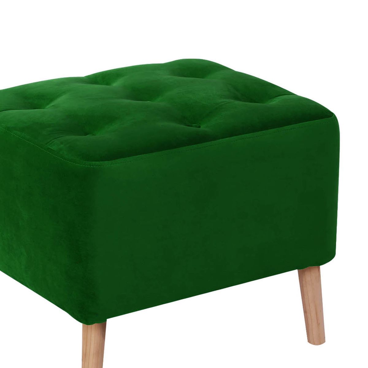 LATAM HOME - Pouf Lyon Tela Velvet Verde