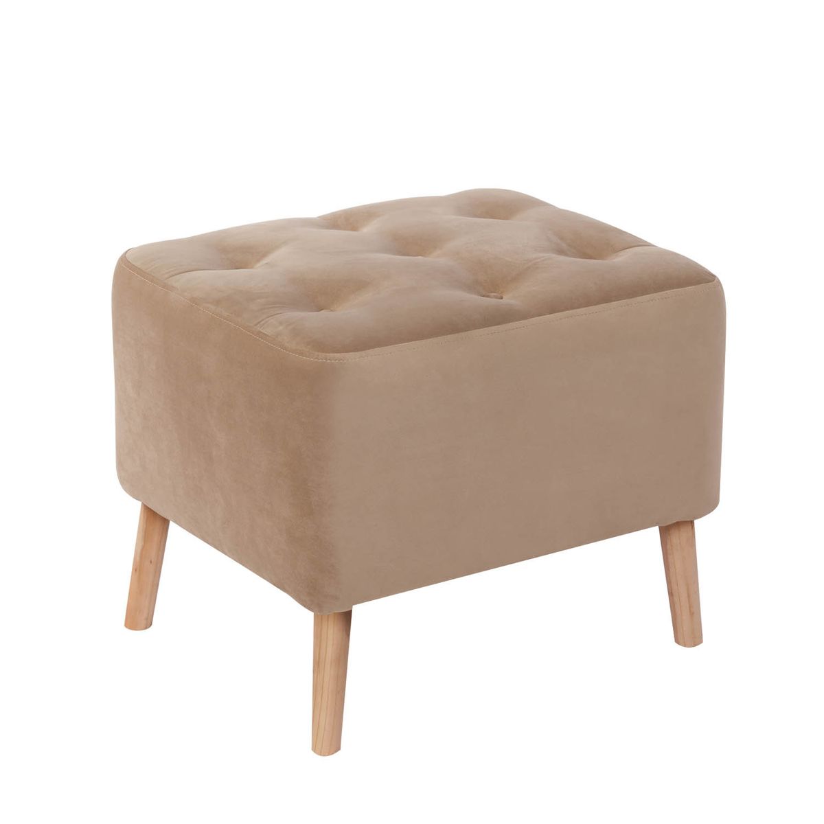 LATAM HOME - Pouf Lyon Tela Velvet Beige