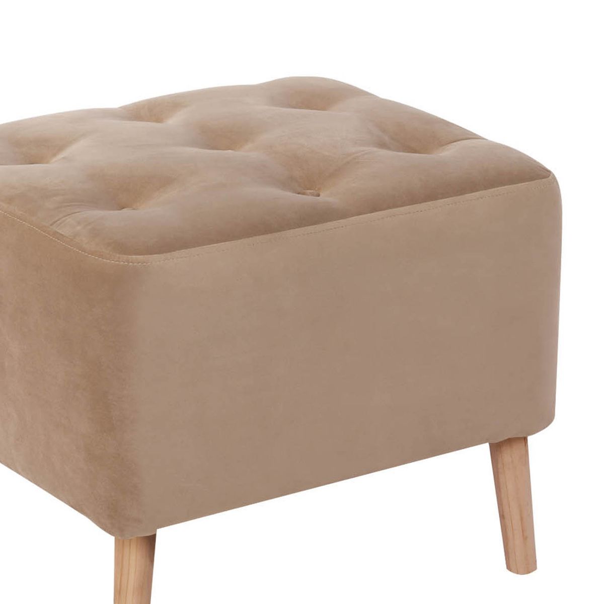 LATAM HOME - Pouf Lyon Tela Velvet Beige