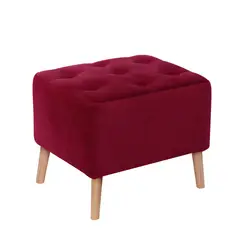 LATAM HOME - Pouf Lyon Tela Velvet Burdeo.