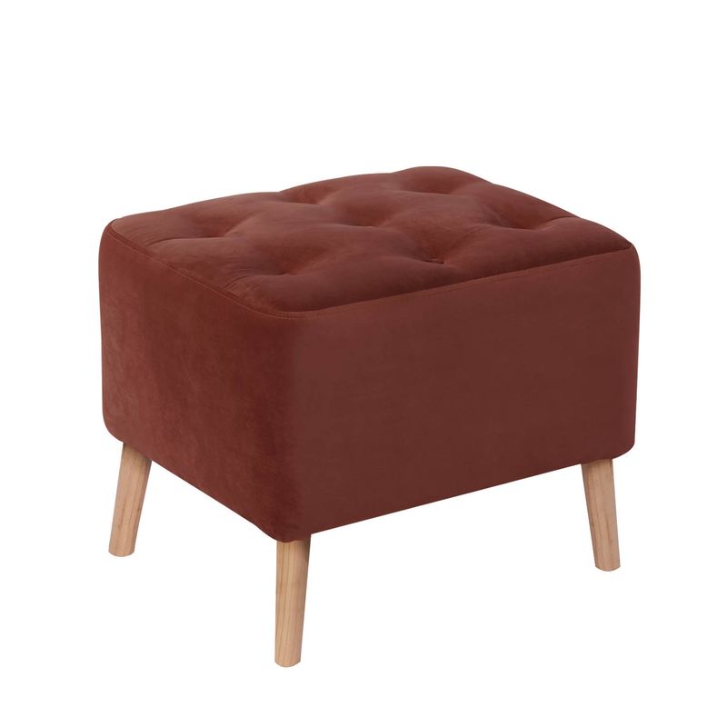 LATAM HOME - POUF LYON  TELA VELVET CHOCOLATE