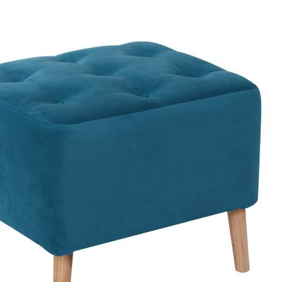 Imagen 2 del producto Pouf Lyon Tela Velvet Azul Petroleo