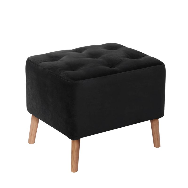 LATAM HOME - POUF LYON TELA VELVET NEGRO