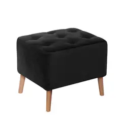 LATAM HOME - POUF LYON TELA VELVET NEGRO