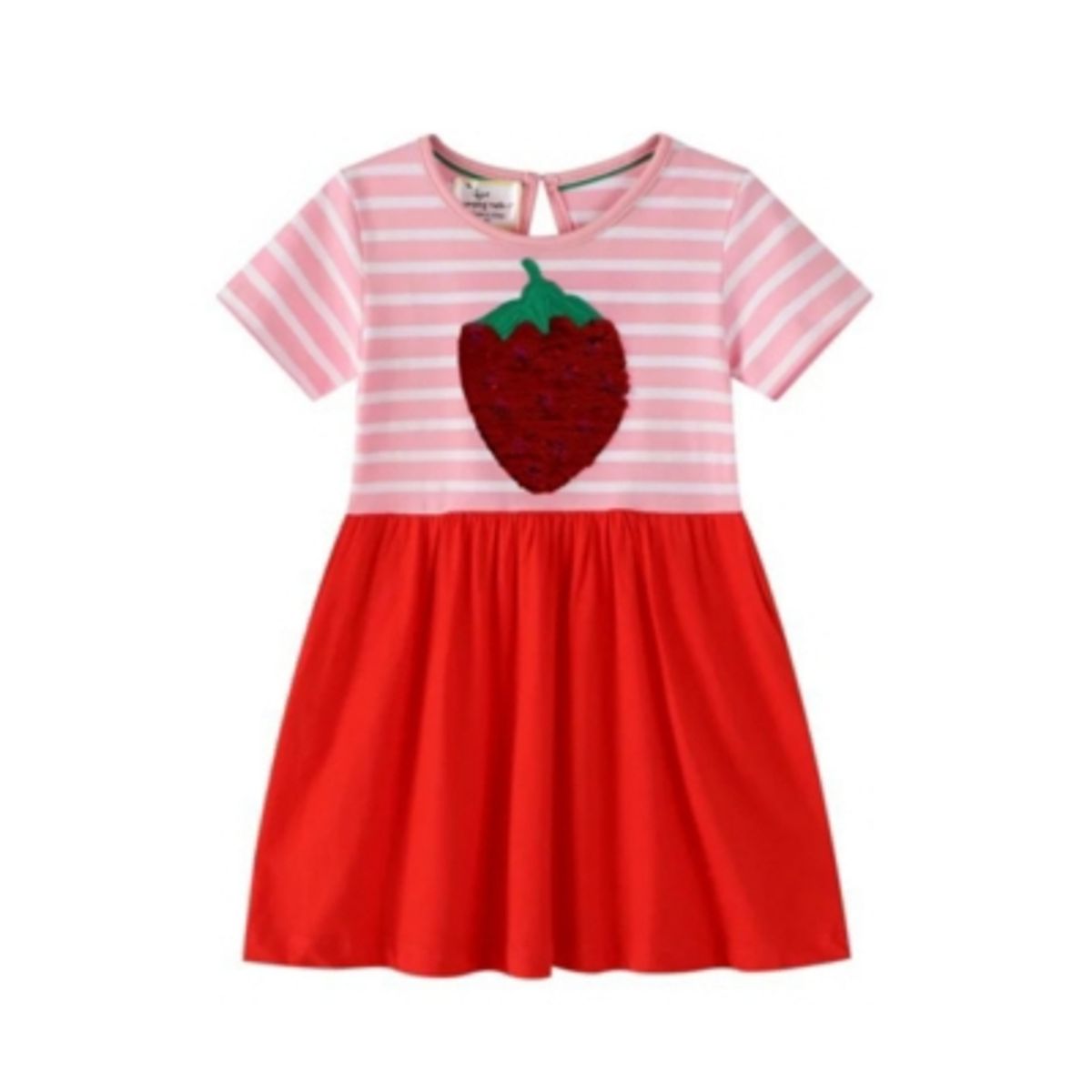 JUMP KIDS - Vestido Manga Corta Niña Falda Frutilla Jump Kids