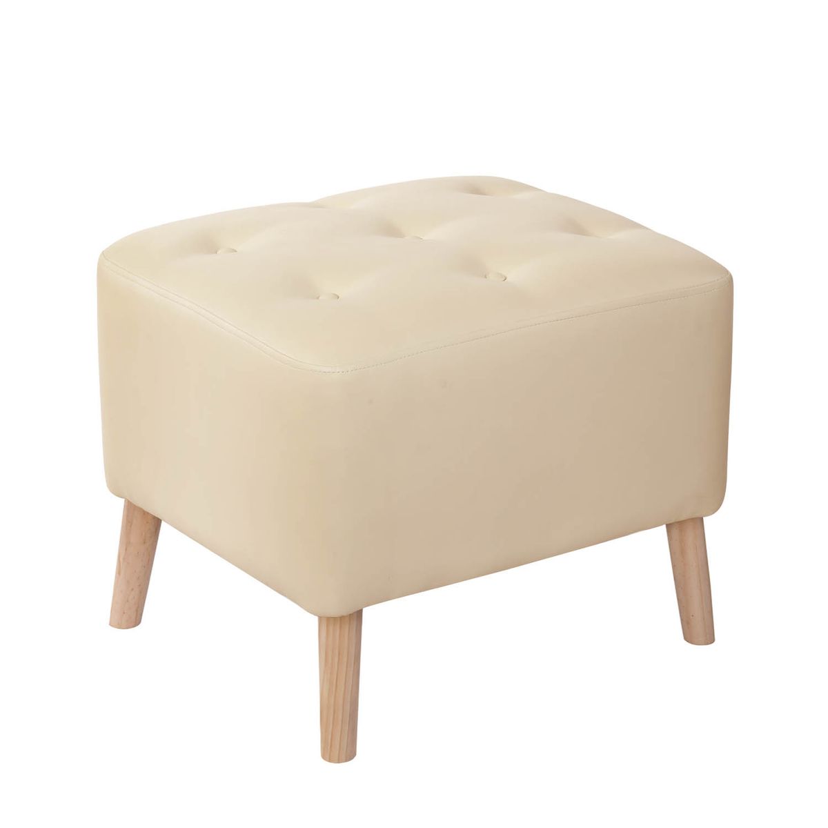 LATAM HOME - Pouf Lyon PU Beige Latam Home