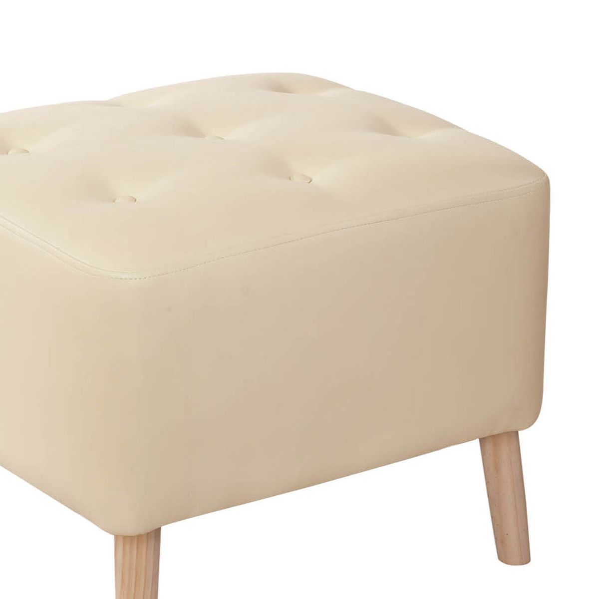 LATAM HOME - Pouf Lyon PU Beige Latam Home