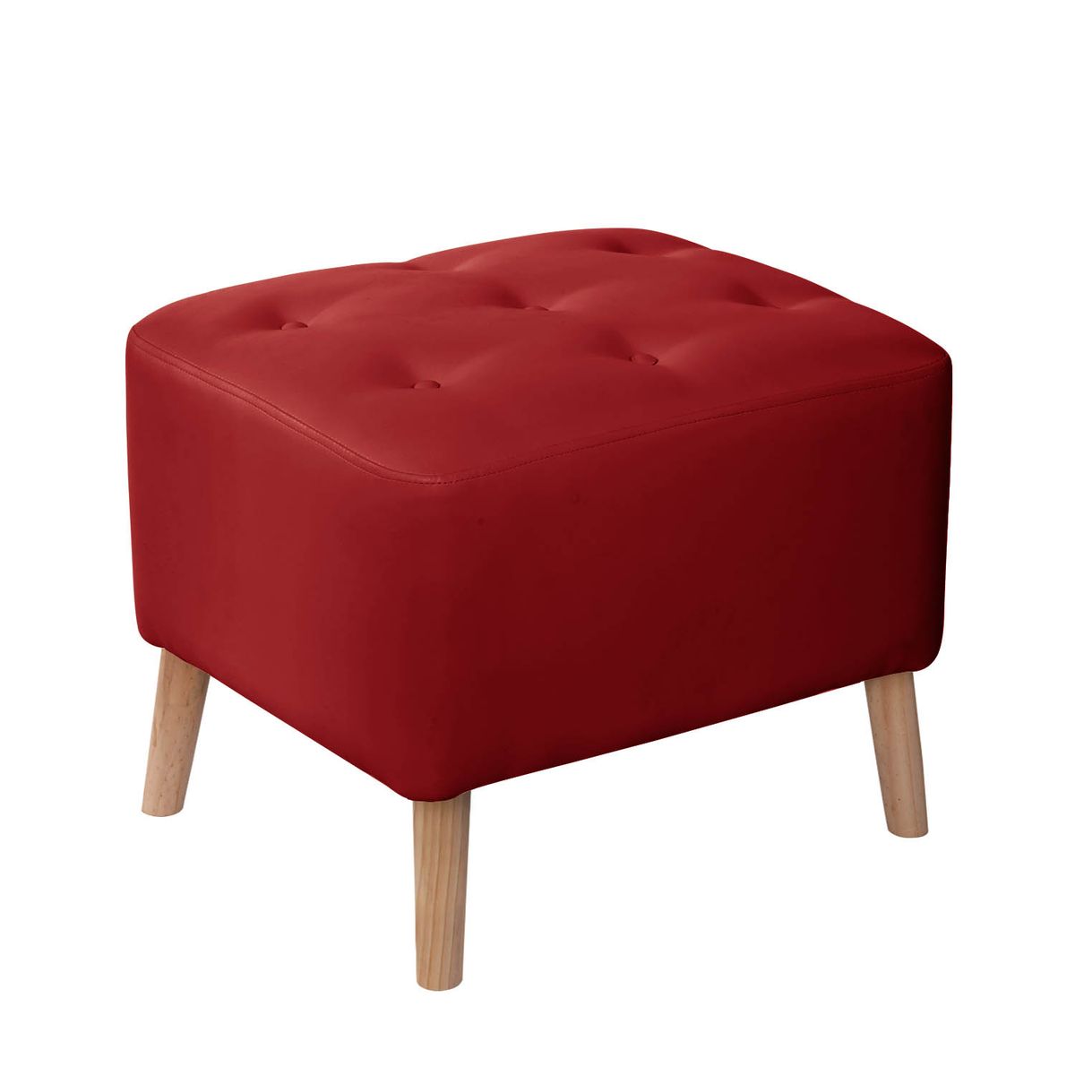 LATAM HOME - Pouf Lyon PU Rojo Latam Home