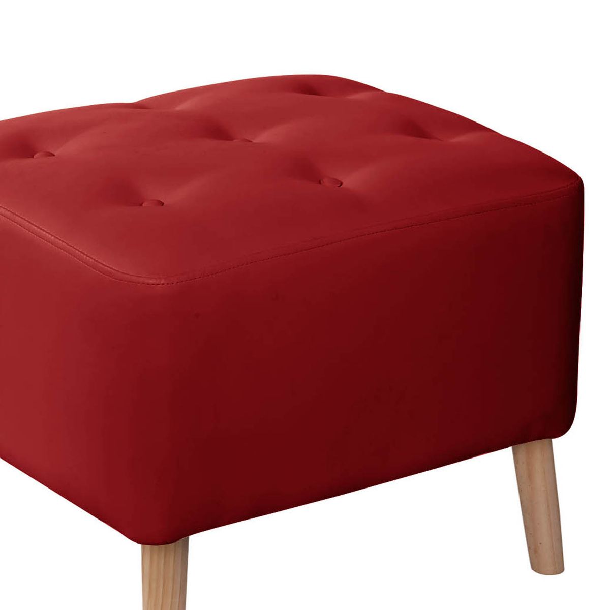 LATAM HOME - Pouf Lyon PU Rojo Latam Home
