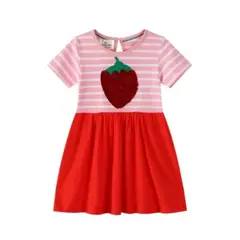 JUMP KIDS - Vestido Manga Corta Niña Falda Frutilla