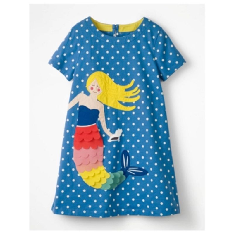 JUMP KIDS - Vestido Manga Corta Niña Sirena Rubia Jump Kids