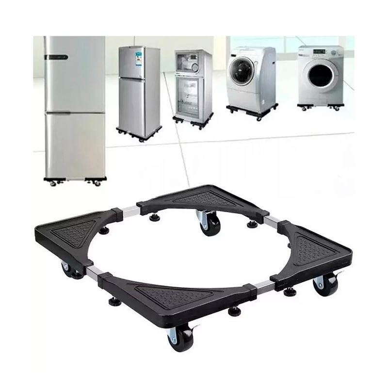 GENERICO - Base Ajustable Multiuso con Ruedas Cocina Refrigerador Lavadora