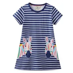 JUMP KIDS - Vestido Manga Corta Niña Cebra